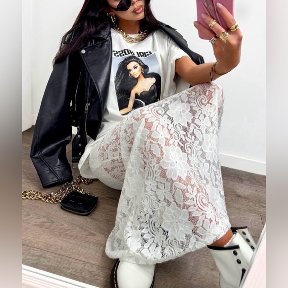 NWOT Proenza Schouler Jasmine White Lace Skirt White Sheer Skirt Size 4 - Picture 3 of 14